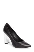 Women's Michael Michael Kors Paloma Metallic Heel Pump .5 M - Black