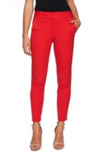 Women's Cece Slim Stretch Ankle Pants - Red