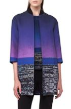 Women's Akris Punto Twilight City Print Long Bomber
