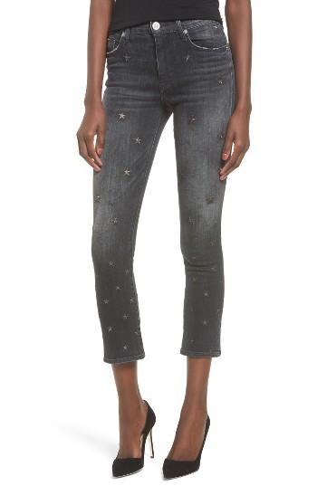 Women's Hudson Harper High Waist Crop Baby Boot Jeans - Black