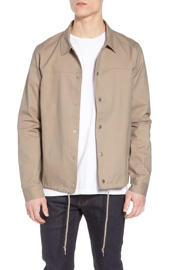 Men's The Rail Snap Front Coach's Jacket, Size - Beige