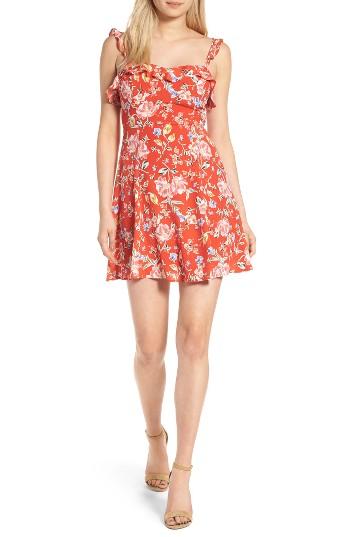Women's Astr The Label Ruffle Floral Minidress