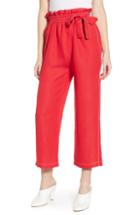 Women's Moon River Paperbag Waist Pants - Red
