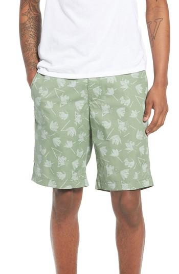 Men's The Rail Deco Floral Print Shorts - Green