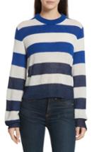 Women's Rag & Bone Annika Stripe Sweater, Size - Blue