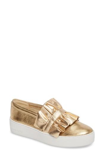 Women's Michael Michael Kors Bella Slip-on Sneaker .5 M - Metallic