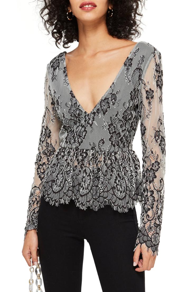 Women's Theory Bringam Georgette Top - Metallic