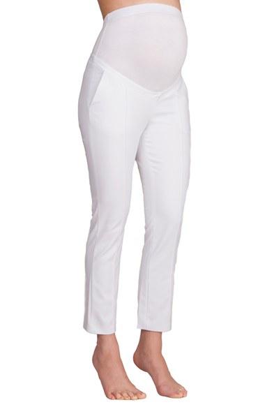Women's Seraphine 'cressida' Crop Maternity Trousers - White