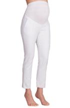 Women's Seraphine 'cressida' Crop Maternity Trousers - White