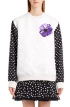 Women's Dolce & Gabbana Dot Sleeve Embellished Sweatshirt