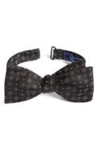 Men's The Tie Bar Geometric Gala Silk Bow Tie, Size - Black