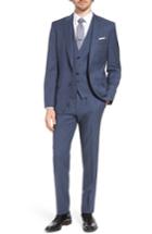 Men's Boss Huge/genius Trim Fit Three-piece Solid Wool Suit