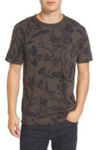Men's French Connection Floral Print T-shirt, Size - Grey