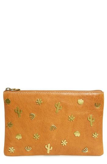 Madewell Rivet Medium Zip Pouch - Brown