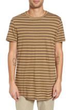 Men's Theory Stripe Palm Jersey Standard T-shirt - Beige