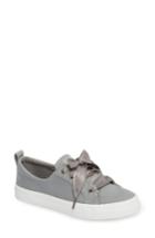 Women's Sperry Crest Vibe Satin Lace Sneaker M - Grey