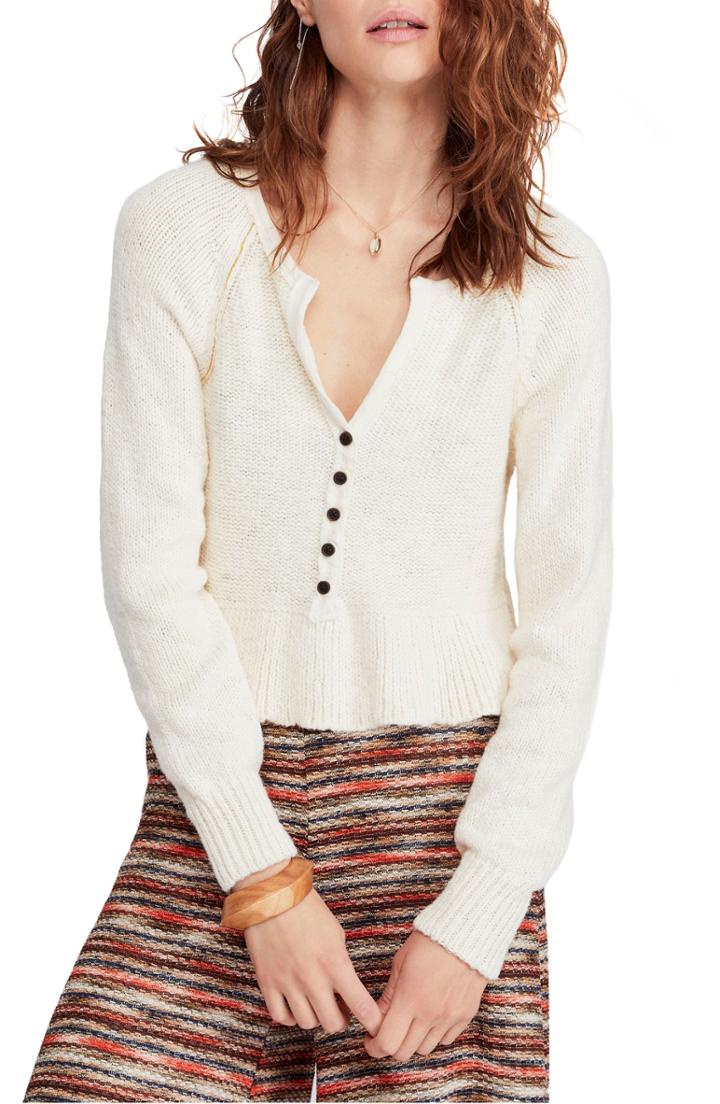 Women's Free People Sweetheart Sweater - Ivory