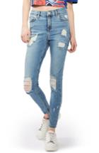 Women's Topshop Jamie Super Ripped Skinny Jeans X 32 - Blue