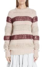 Women's Calvin Klein 205w39nyc Embroidered Stripe Wool Sweater - Pink