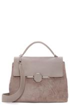 Louise Et Cie Kora Genuine Calf Hair Satchel - Grey