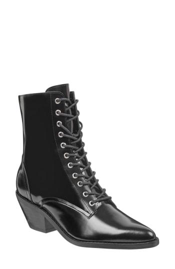 Women's Marc Fisher D Lace-up Boot, Size 5 M - Black