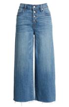 Women's Madewell Button Front Wide Leg Crop Jeans