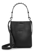 Allsaints Mini Suzi North/south Leather Tote - Black