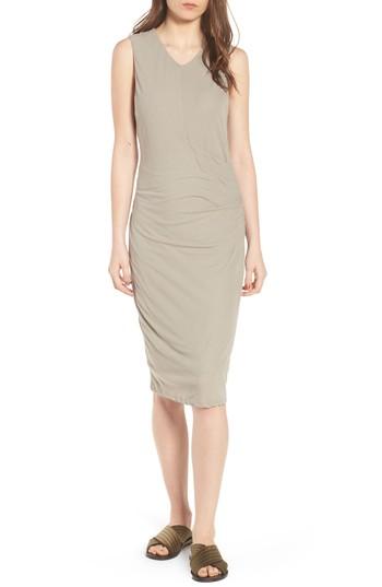 Women's James Perse Shirred Midi Dress