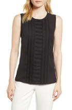 Women's Vince Camuto Pintuck Detail Top, Size - Black