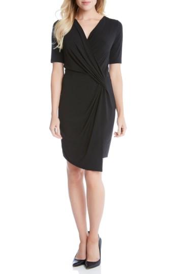 Women's Karen Kane Faux Wrap Dress - Black