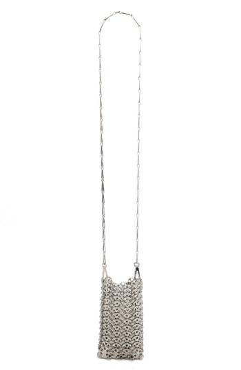 Paco Rabanne Mini Iconic Crossbody Phone Case - Metallic