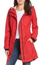 Women's 1 Madison Contrast Cuff Fishtail Anorak - Red