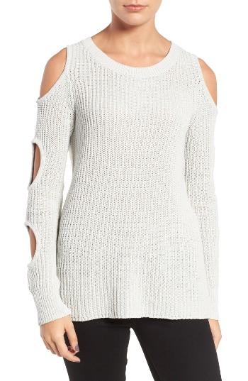 Women's Trouve Cutout Sleeve Cotton Sweater