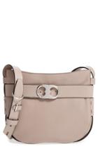 Tory Burch Small Gemini Belted Leather Hobo - Grey