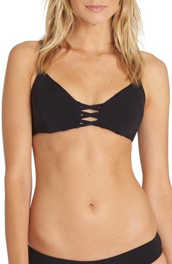 Women's Billabong Sol Searcher Trilet Bikini Top - Black