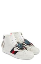 Men's Gucci New Ace Jaguar Embroidered Patch High Top Sneaker Us / 7uk - White