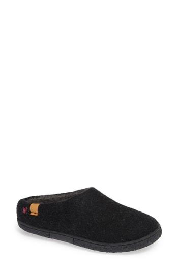 Women's Green Comfort Tibet Wool Slipper Eu - Black