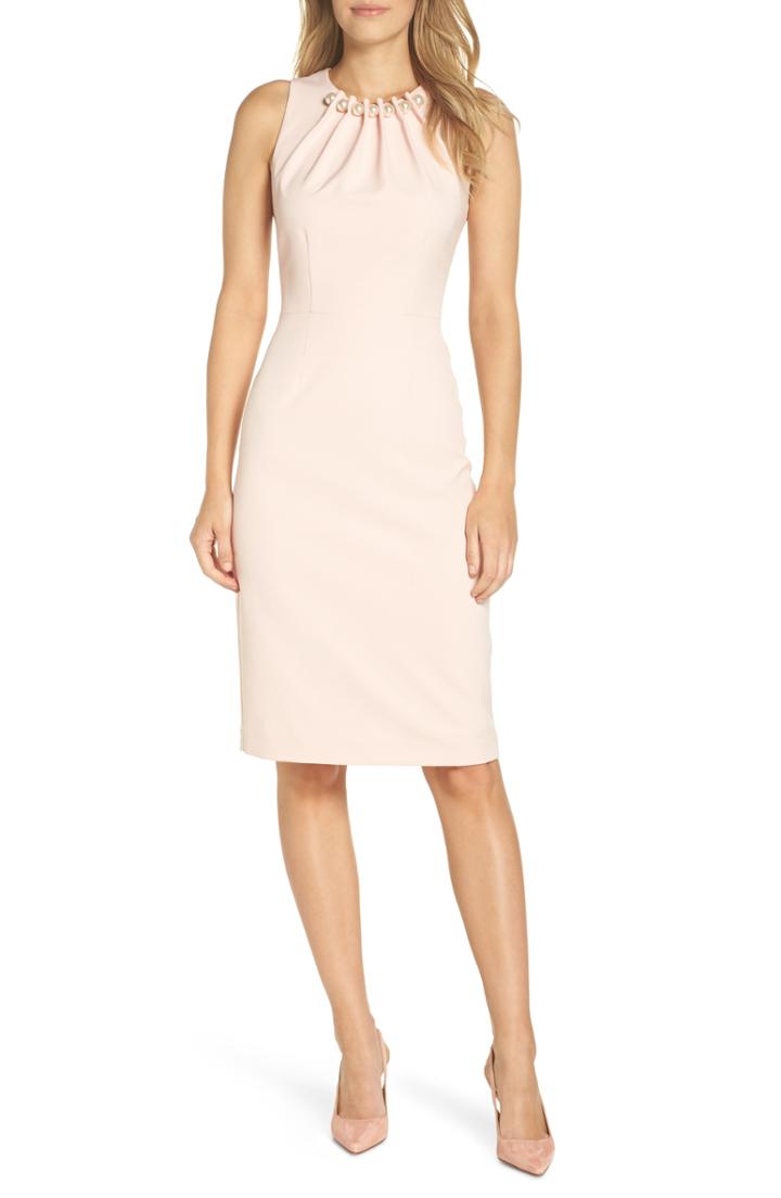 Women's Harper Rose Embellished Neck Sheath Dress