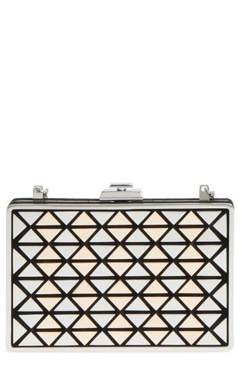 Vince Camuto Fit Metal & Suede Minaudiere - Black