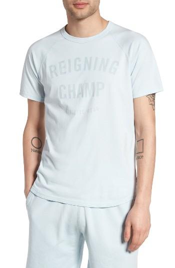 Men's Reigning Champ Gym Logo Raglan T-shirt - Blue