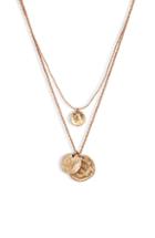 Women's Something Navy 2 In 1 Disc Cluster Necklace (nordstrom Exclusive)