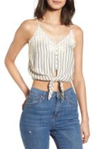 Women's Lydelle Lace Trim Crop Top - Ivory