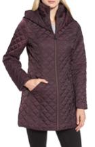 Women's Laundry By Shelli Segal Hooded Quilted Jacket - Purple