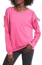 Women's Socialite Cinch Sleeve Sweatshirt - Pink