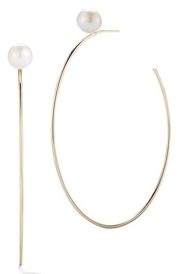 Women's Mizuki Sea Of Beauty Pearl Large Hoop Earrings