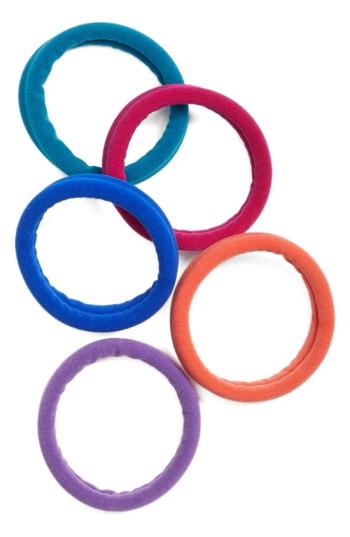 L. Erickson Set Of 5 Sport Ponytail Holders, Size - Purple