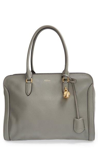 Alexander Mcqueen 'padlock' Calfskin Leather Duffel Bag -
