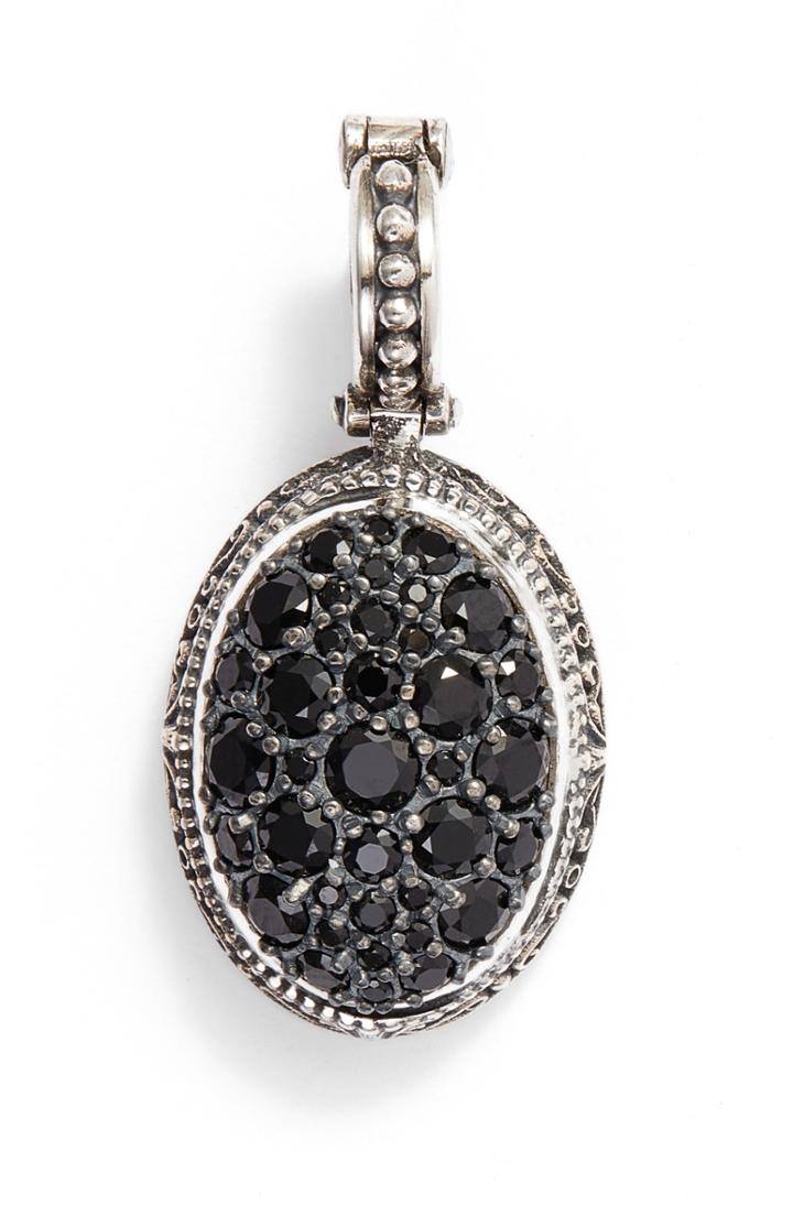 Women's Konstantino Circe Black Spinel Pave Pendant