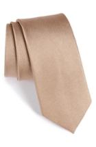 Men's The Tie Bar Grosgrain Silk Tie, Size - Beige