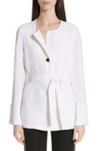 Women's St. John Collection Solid Heavy Georgette Tunic - White